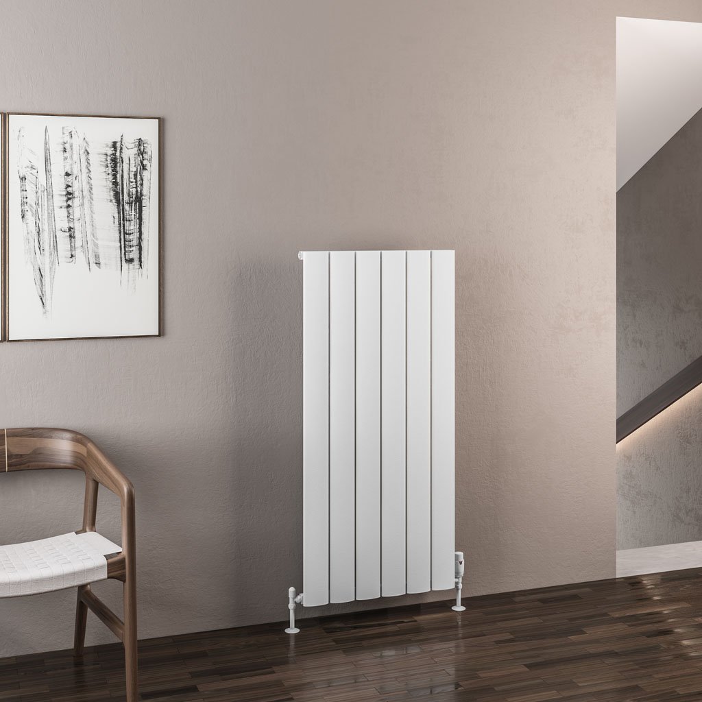 Malmesbury 1200 x 565 Aluminium Radiator Matt White