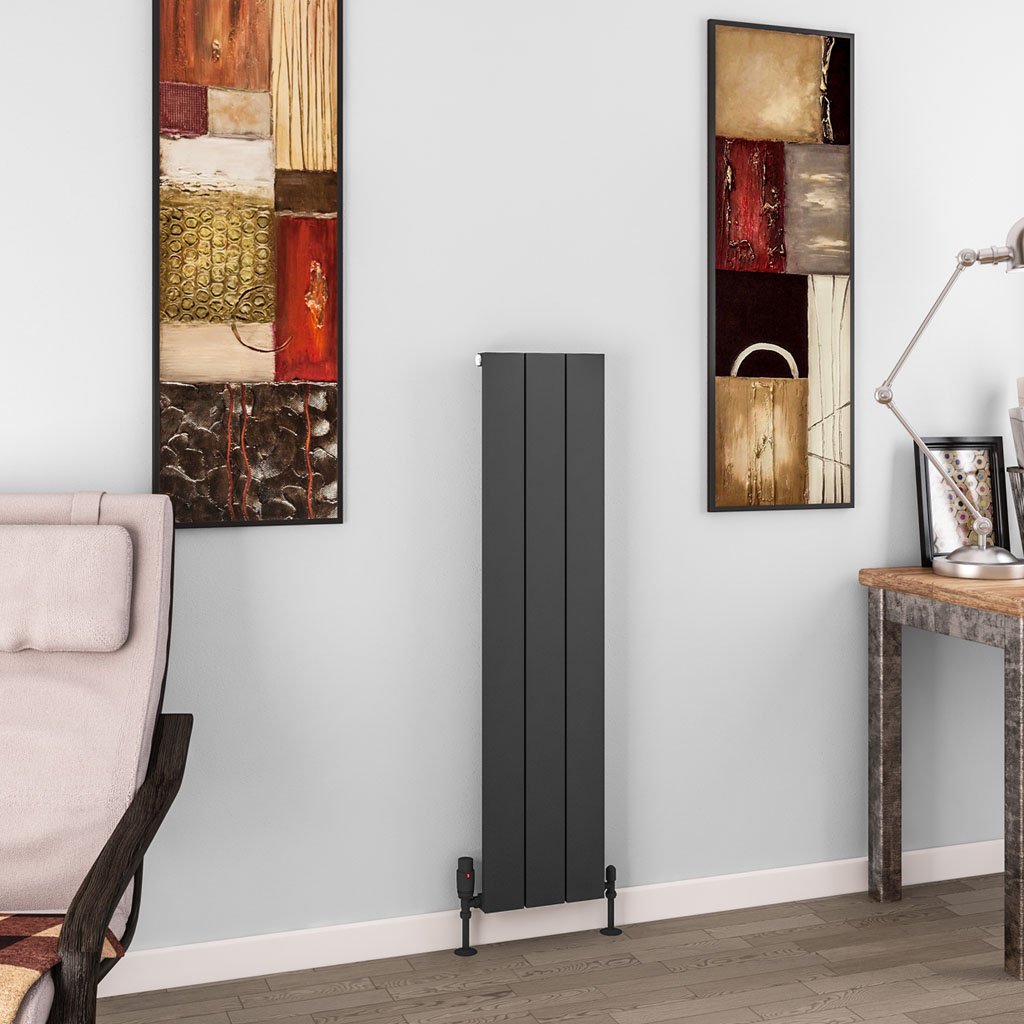 Charlton 1200 x 280 Aluminium Radiator Matt Anthracite