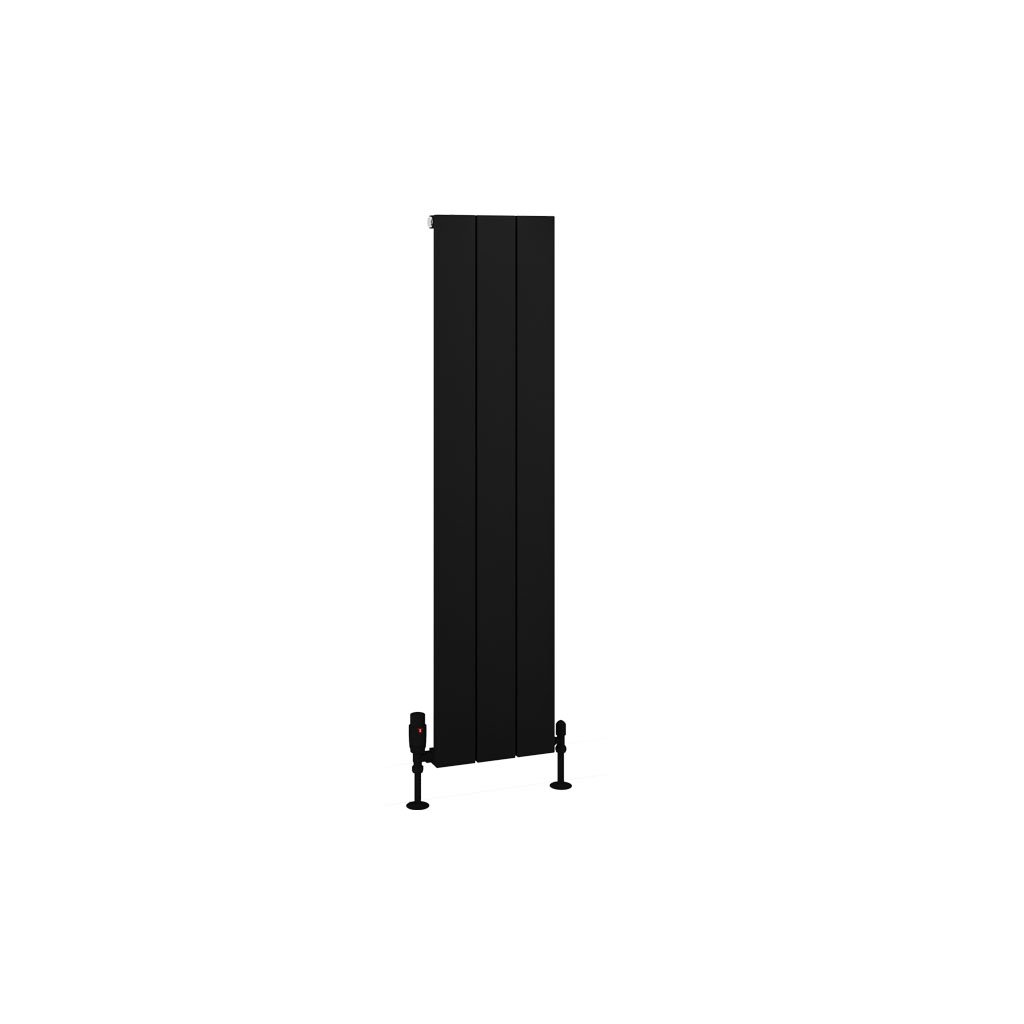 Charlton 1200 x 280 Aluminium Radiator Matt Black