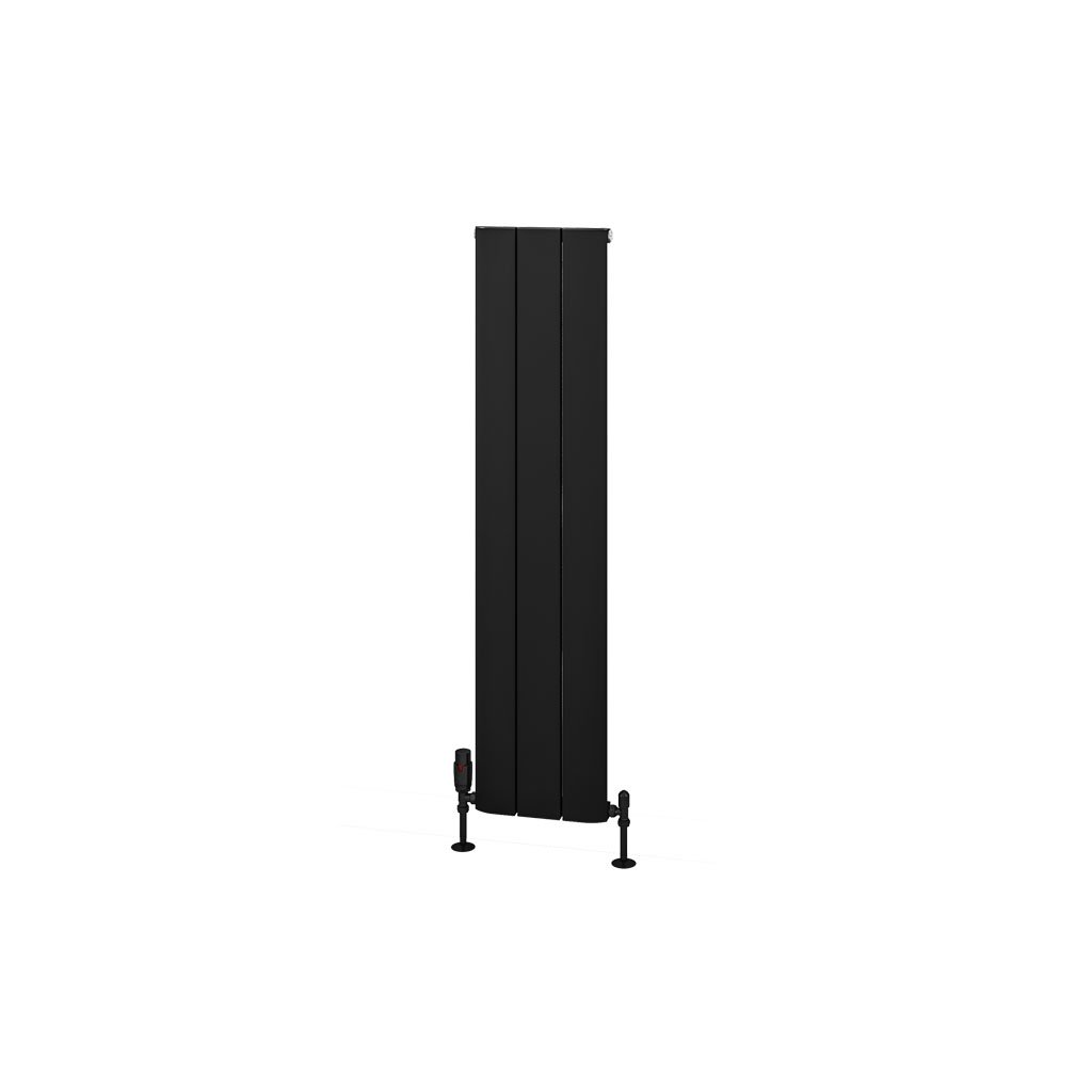 Withington 1200 x 280 Aluminium Radiator Matt Black