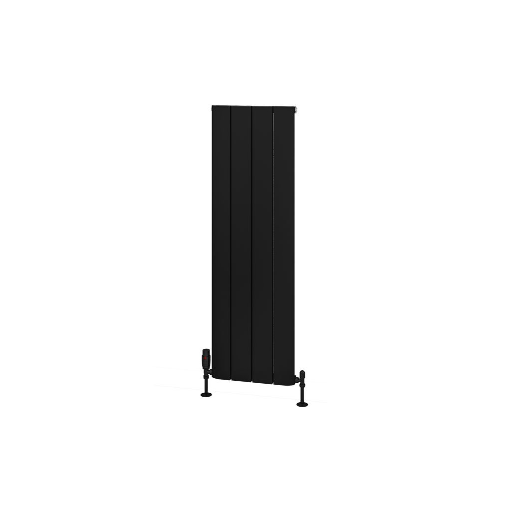 Withington 1200 x 375 Aluminium Radiator Matt Black