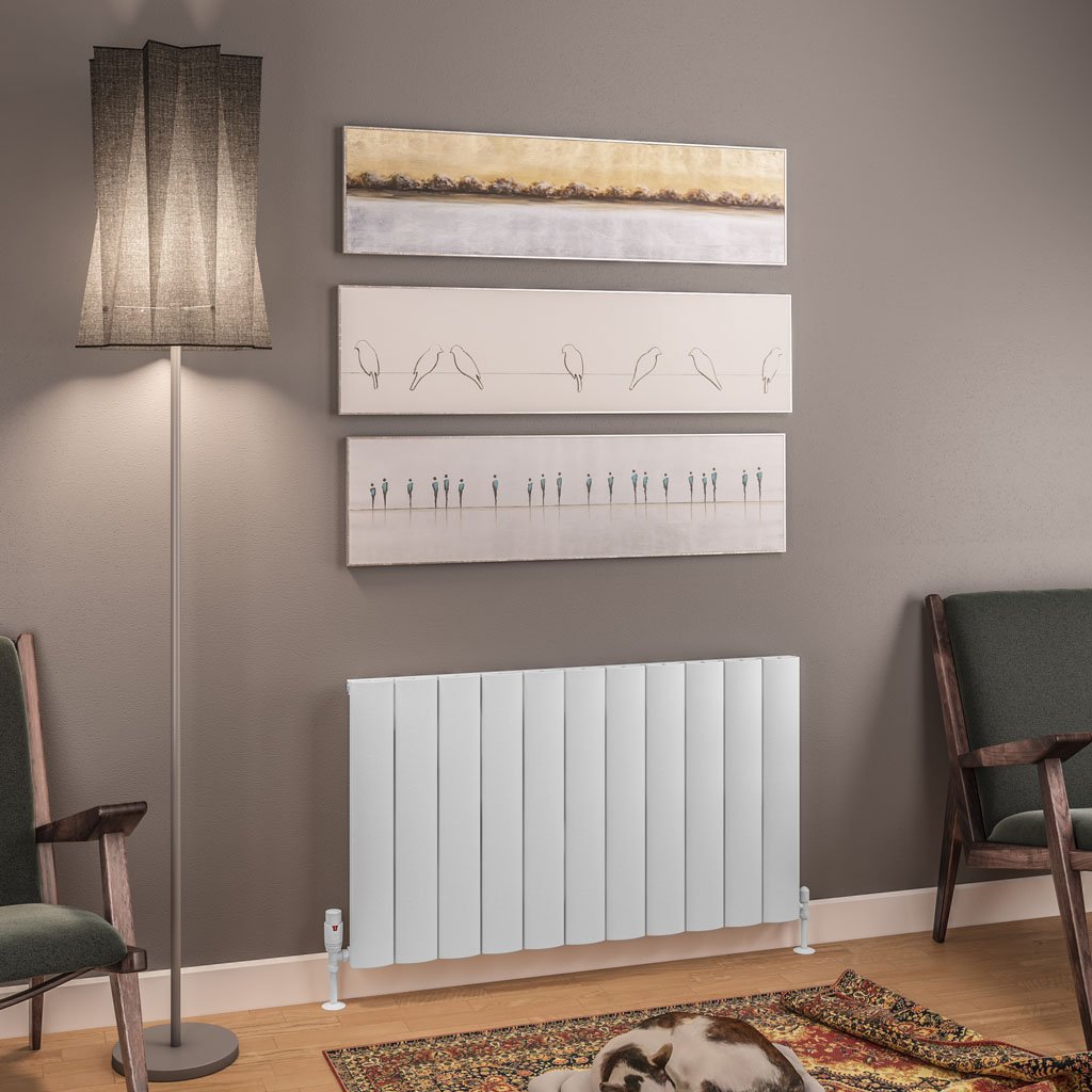 Tordino 600 x 1040 Aluminium Radiator Matt White