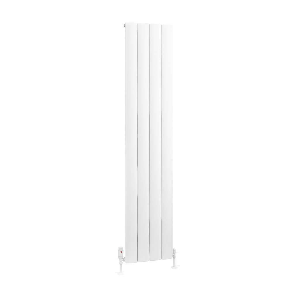 Tordino 1800 x 375 Aluminium Radiator Matt White