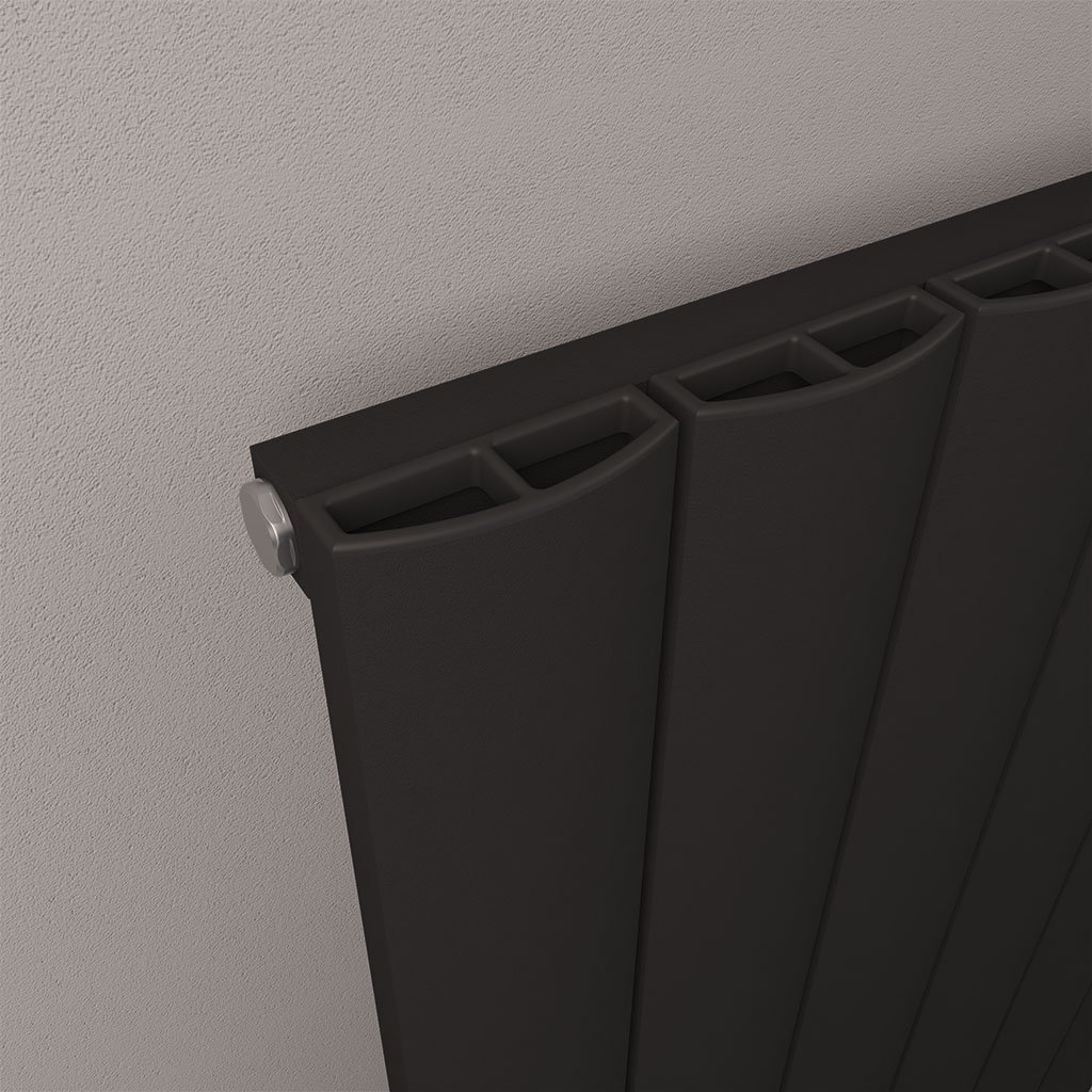 Tordino 600 x 1040 Aluminium Radiator Matt Black