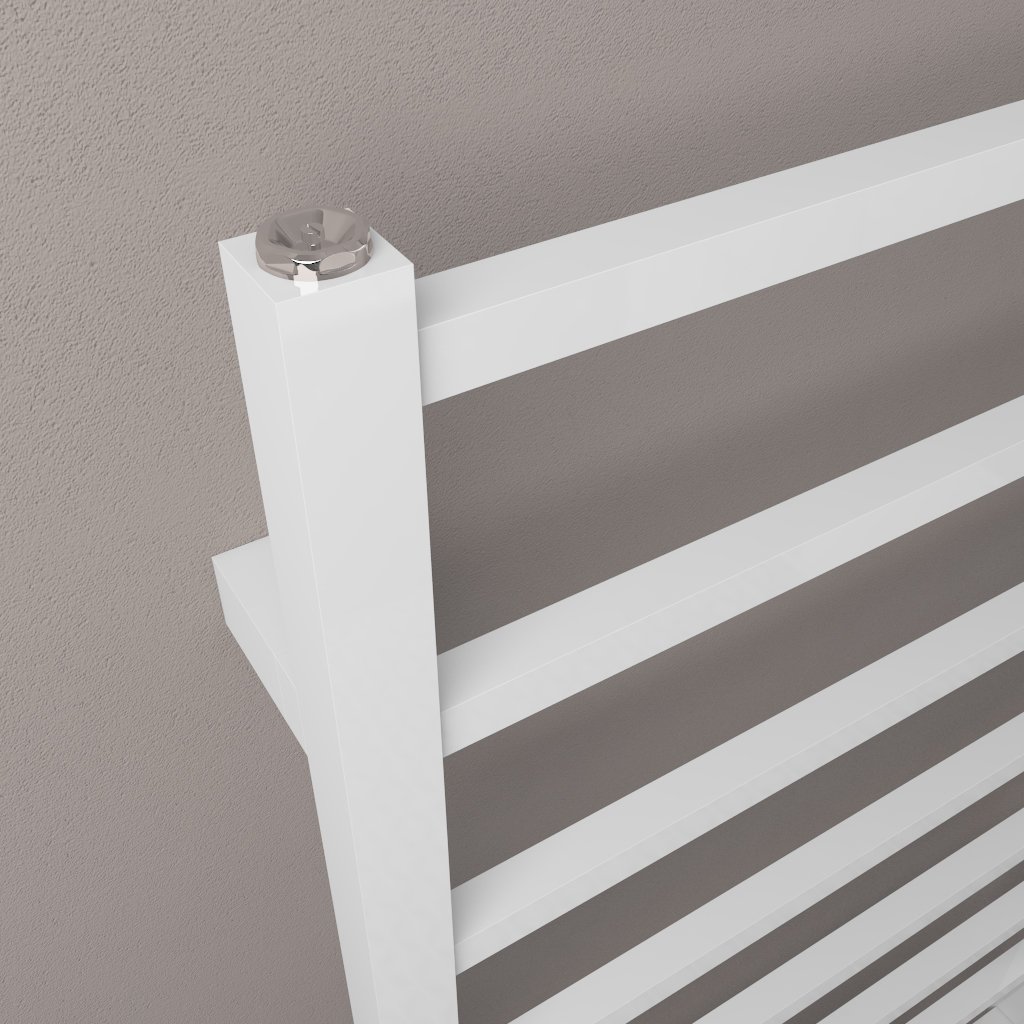 Tuscan Square Towel Rail 800 x 500 Gloss White