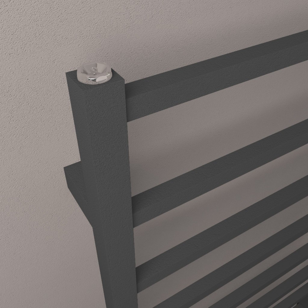 Tuscan Square Towel Rail 800 x 500 Matt Anthracite