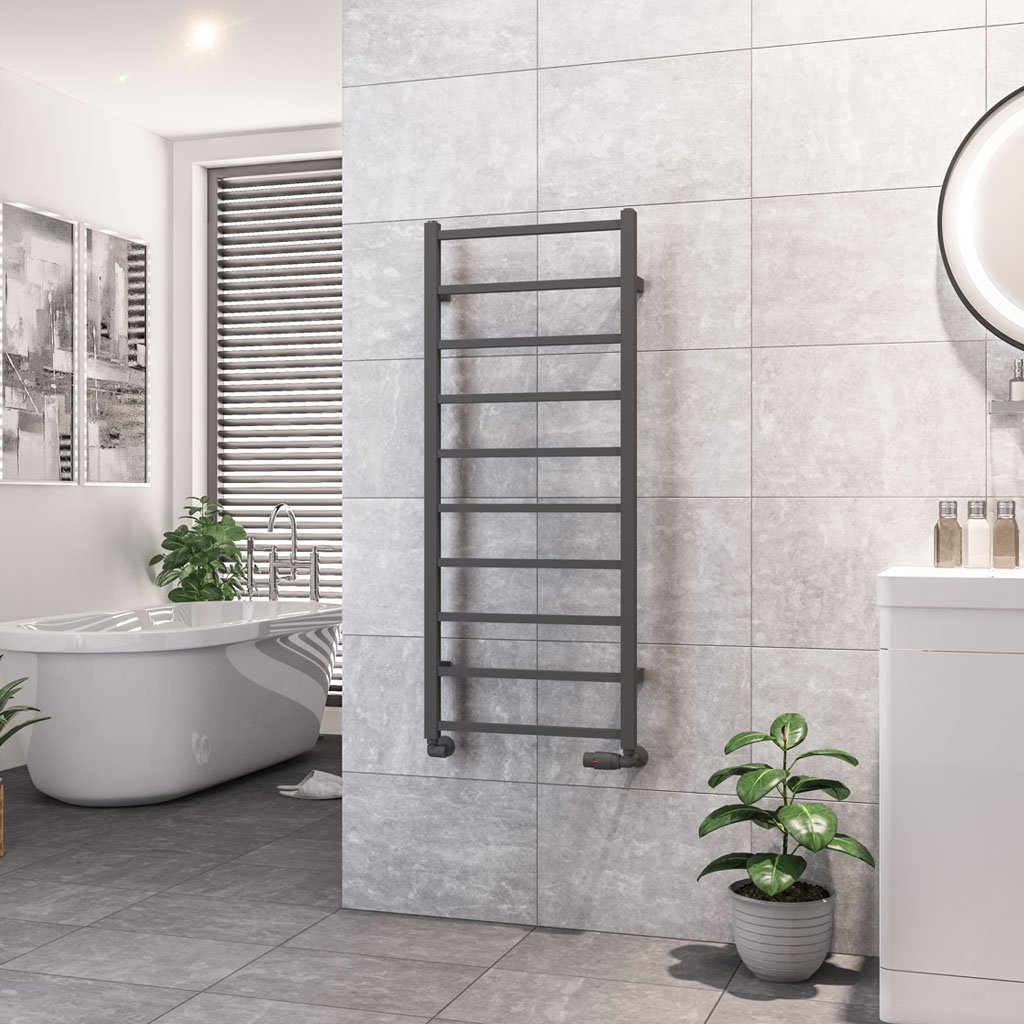 Tuscan Square Towel Rail 1200 x 500 Matt Anthracite