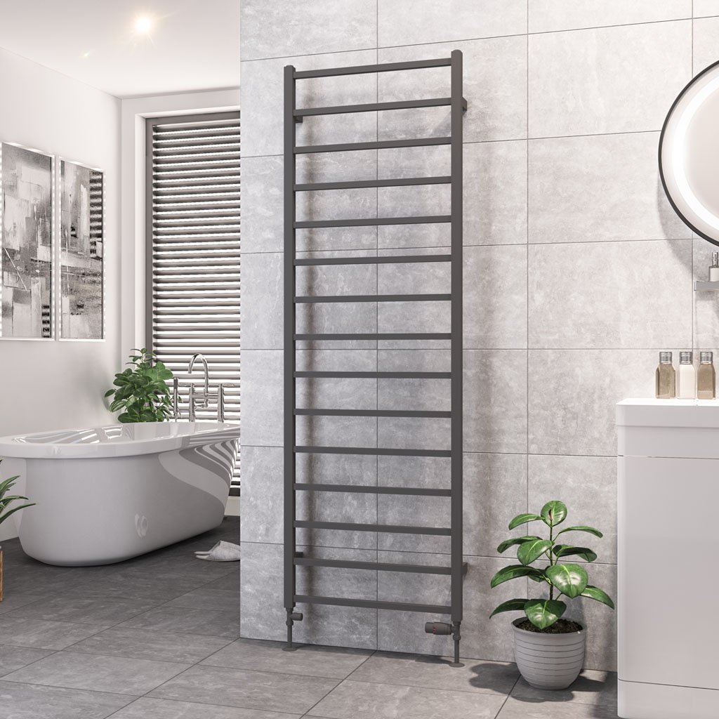 Tuscan Square Towel Rail 1800 x 600 Matt Anthracite