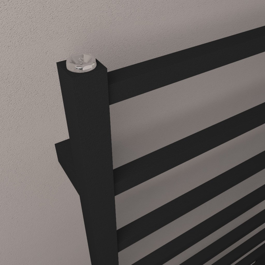 Tuscan Square Towel Rail 800 x 500 Matt Black