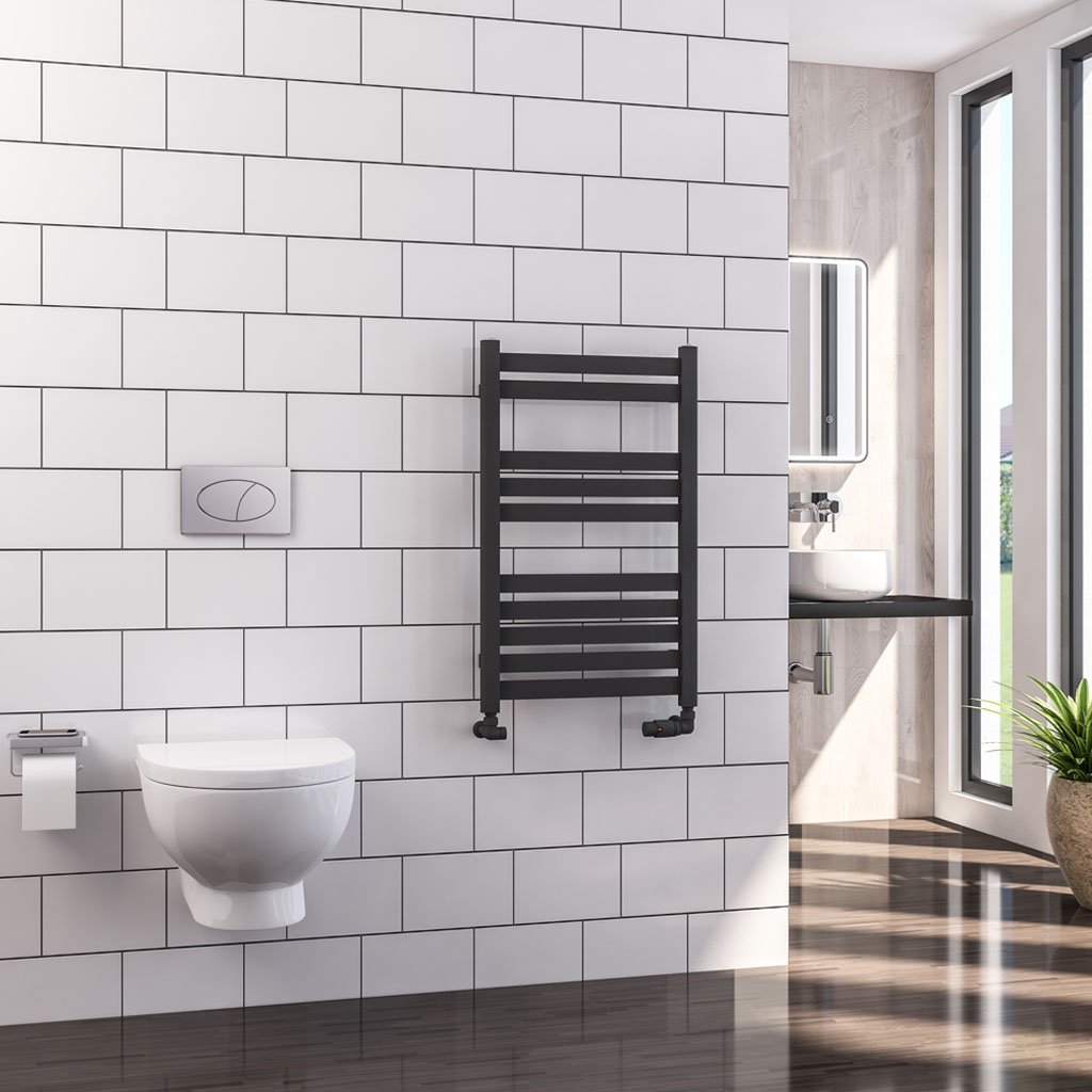 Defford 800 x 500mm Towel Rail Matt Anthracite