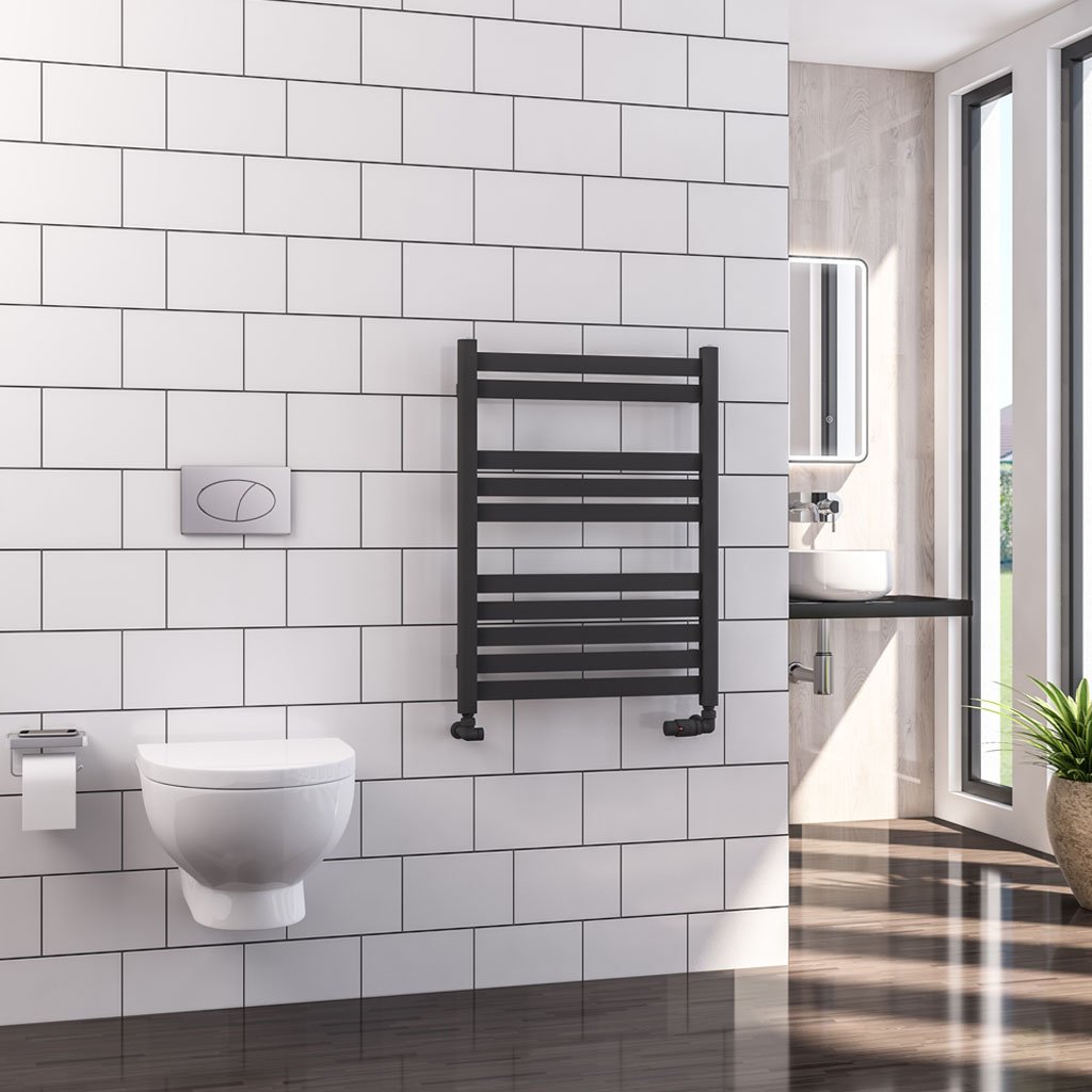 Defford 800 x 600mm Towel Rail Matt Anthracite