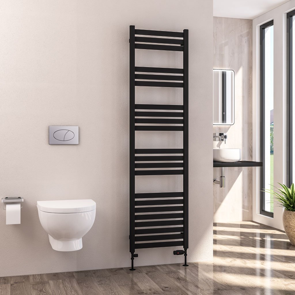 Defford 1800 x 500mm Towel Rail Matt Black