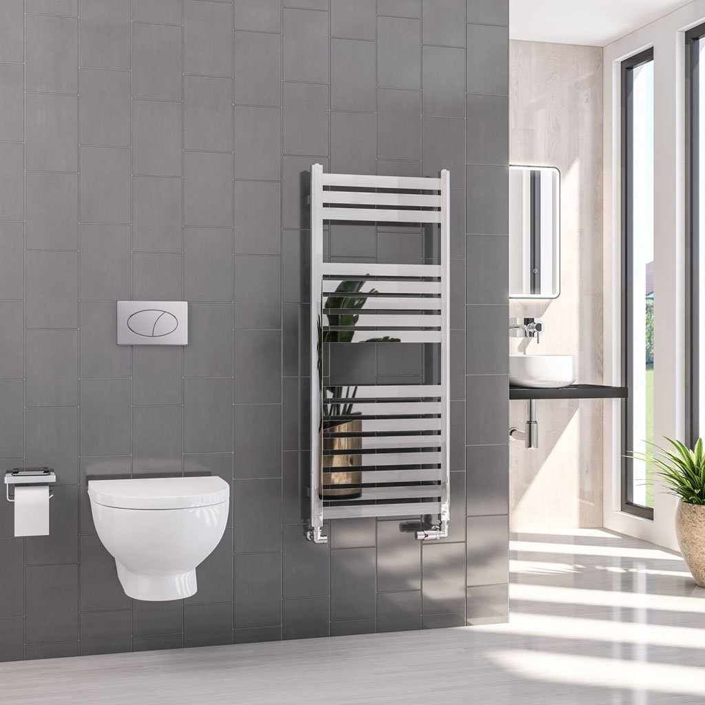 Defford 1200 x 500mm Towel Rail Chrome