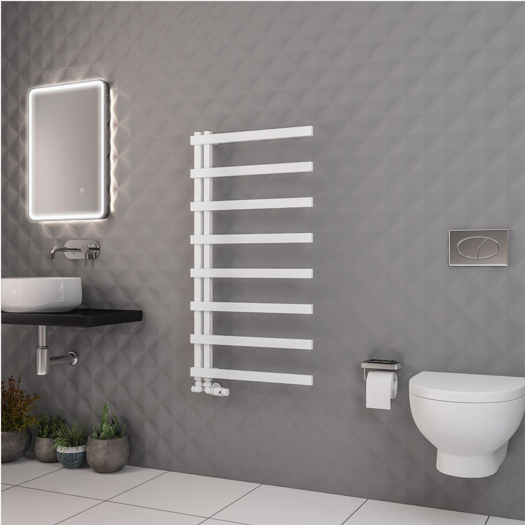 Platani 1150 x 600mm Towel Rail Matt White