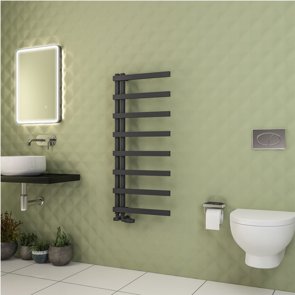 Platani 1150 x 500mm Towel Rail Matt Anthracite