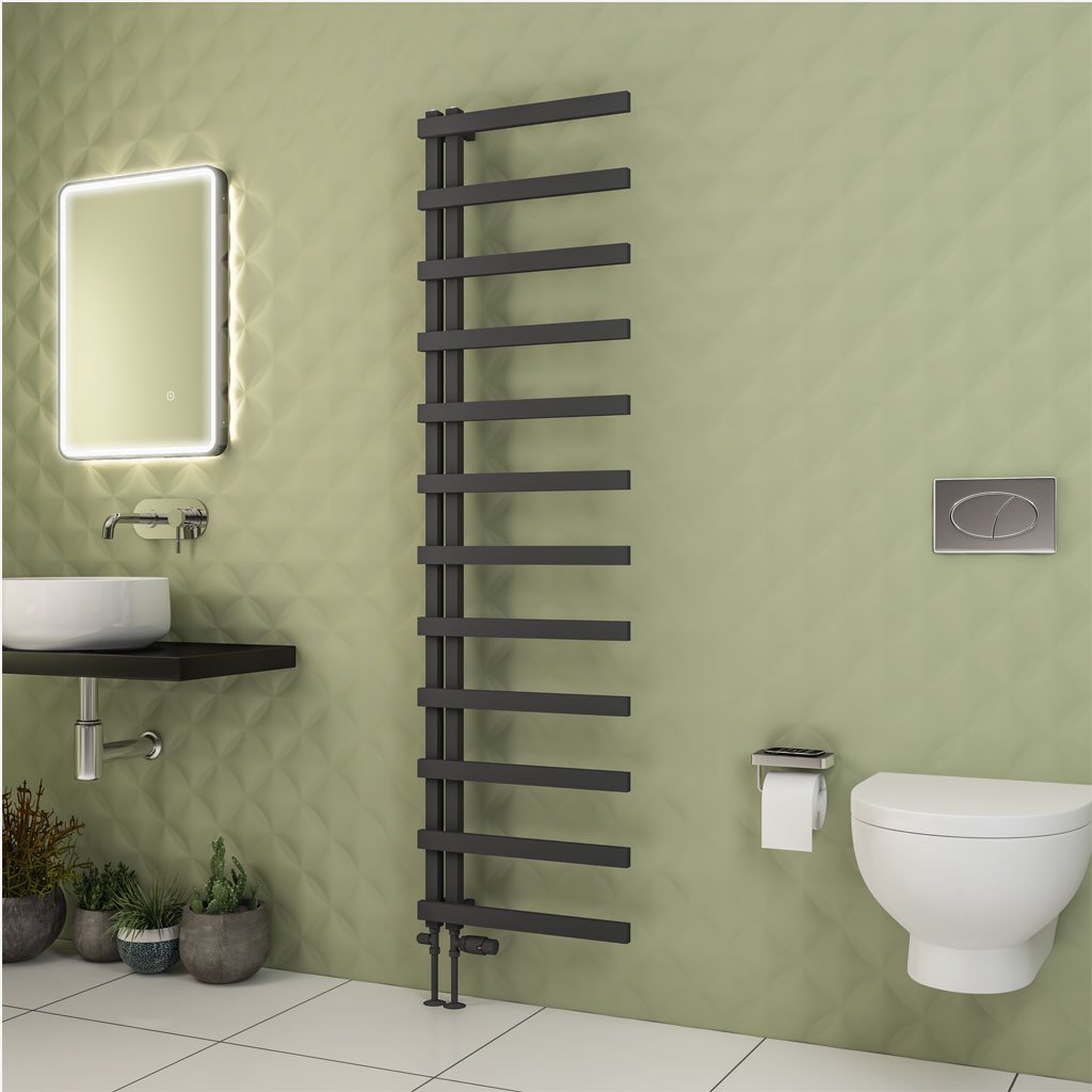 Platani 1800 x 500mm Towel Rail Matt Anthracite