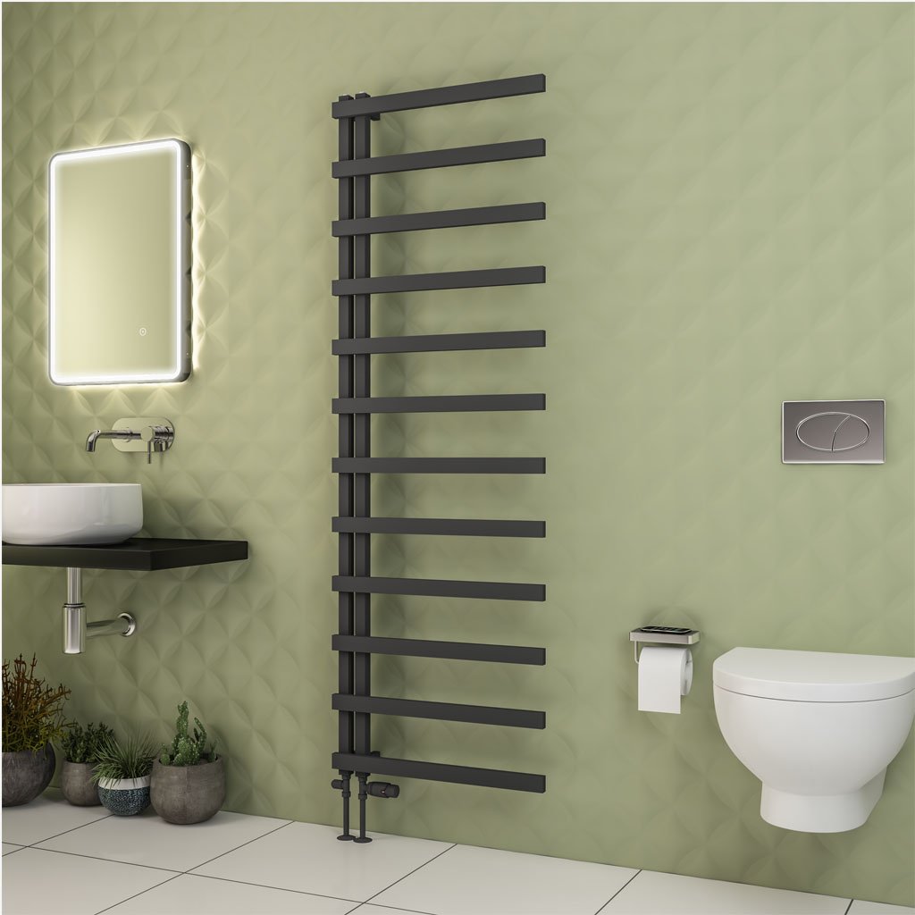 Platani 1800 x 600mm Towel Rail Matt Anthracite