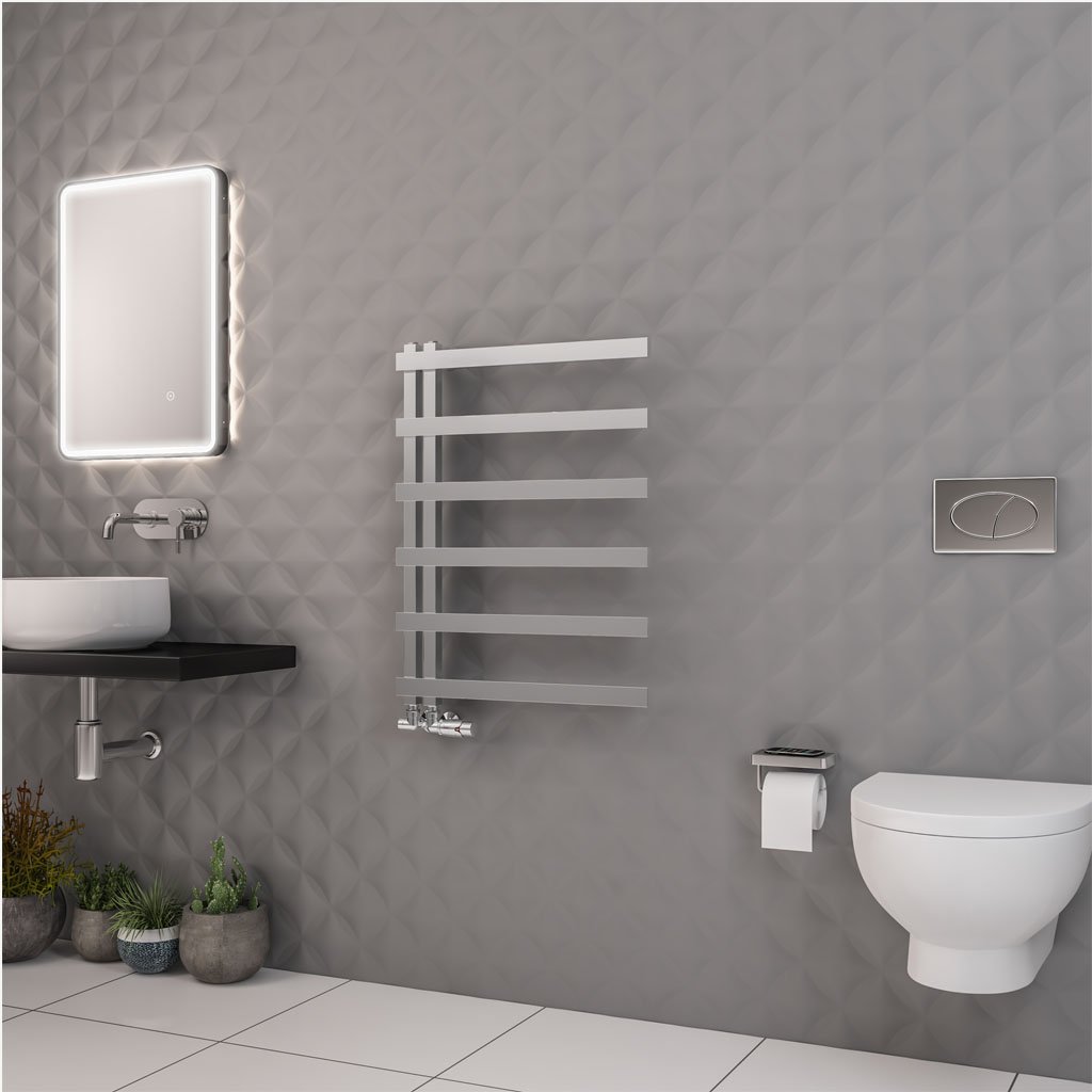 Platani 800 x 600mm Towel Rail Chrome