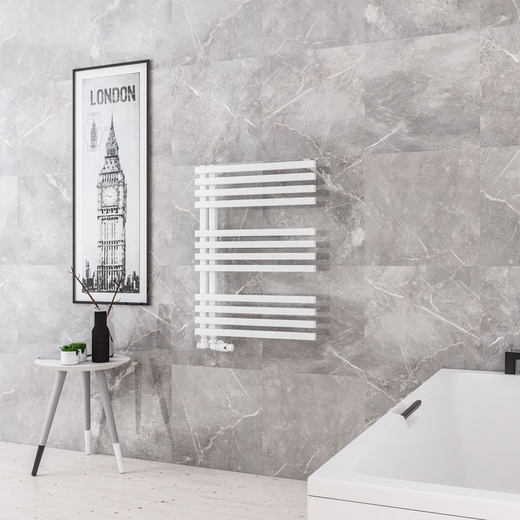 Reinbach 800 x 600mm Towel Rail Matt White