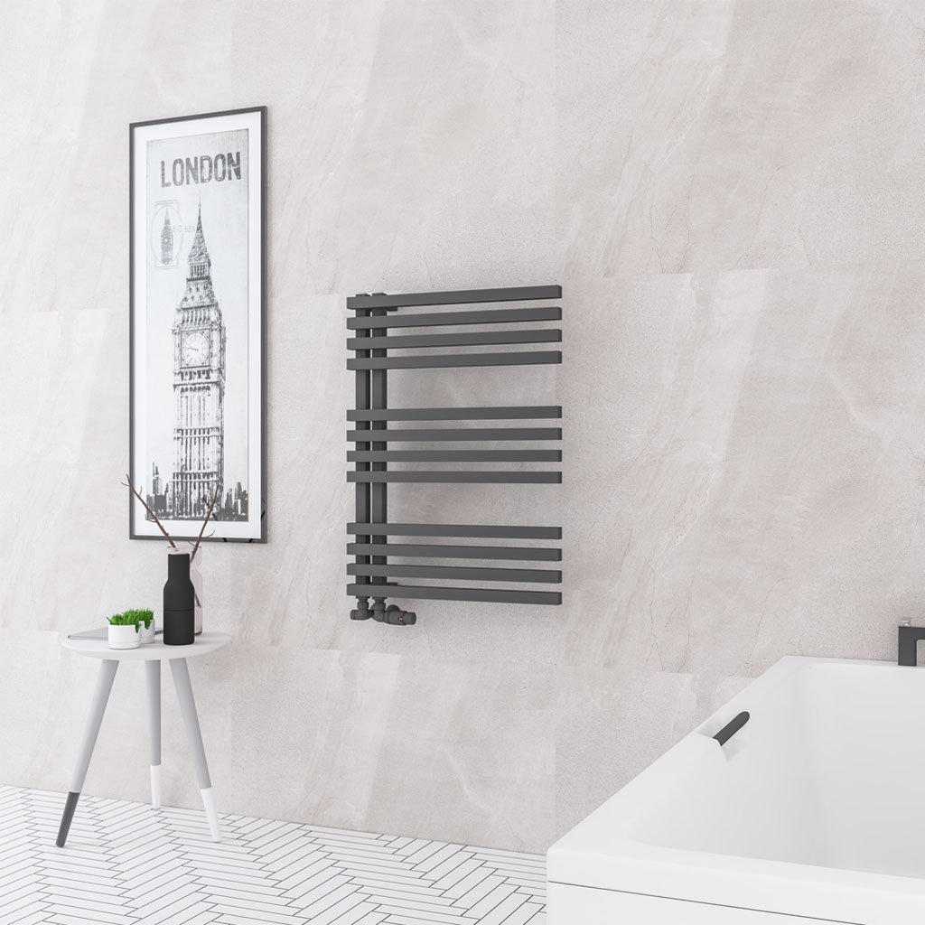 Reinbach 800 x 600mm Towel Rail Matt Anthracite