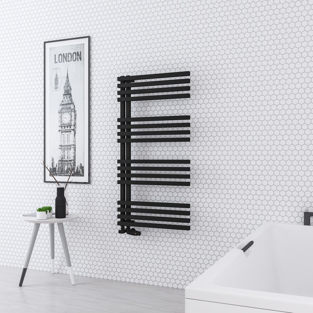 Reinbach 1200 x 600mm Towel Rail Matt Black