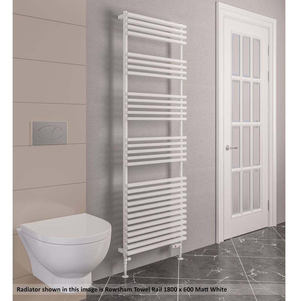 Rowsham 800 x 600mm Towel Rail Matt White