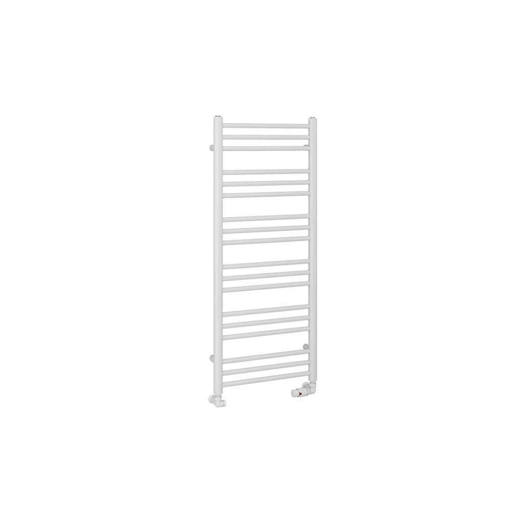 Corinium Round 1200 x 500 Towel Rail Gloss White