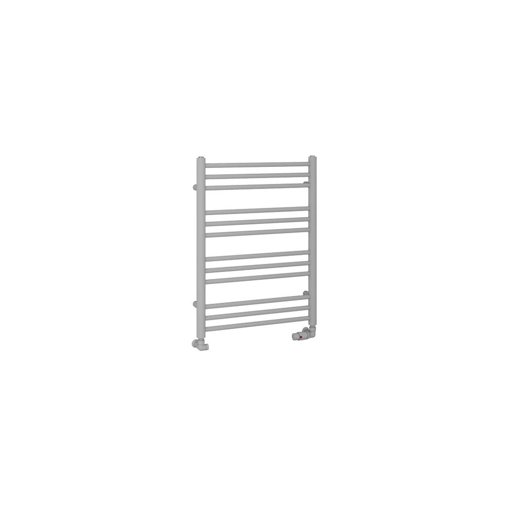 Corinium Round 800 x 600 Towel Rail Matt Grey