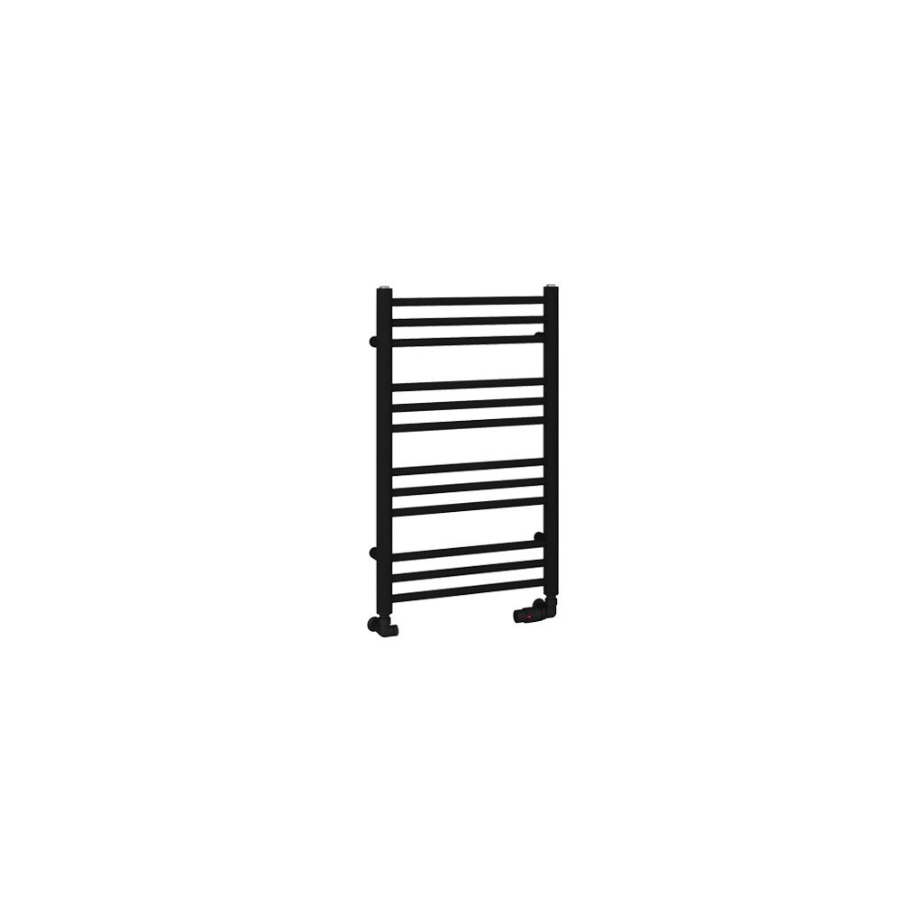 Corinium Round 800 x 500 Towel Rail Matt Black