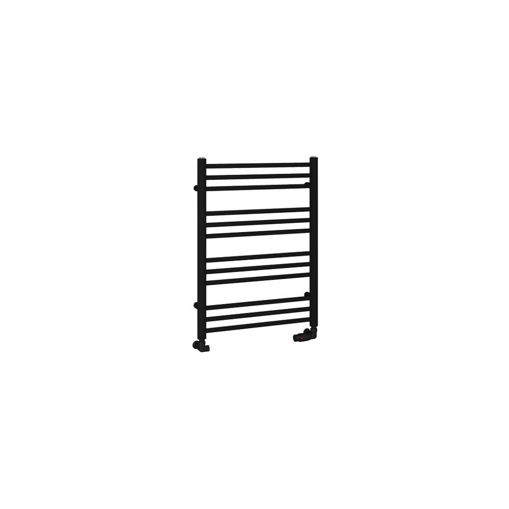 Corinium Round 800 x 600 Towel Rail Matt Black