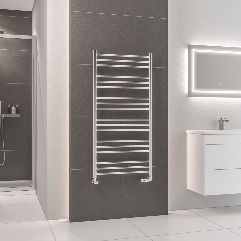 Corinium Round 1200 x 600 Towel Rail Chrome