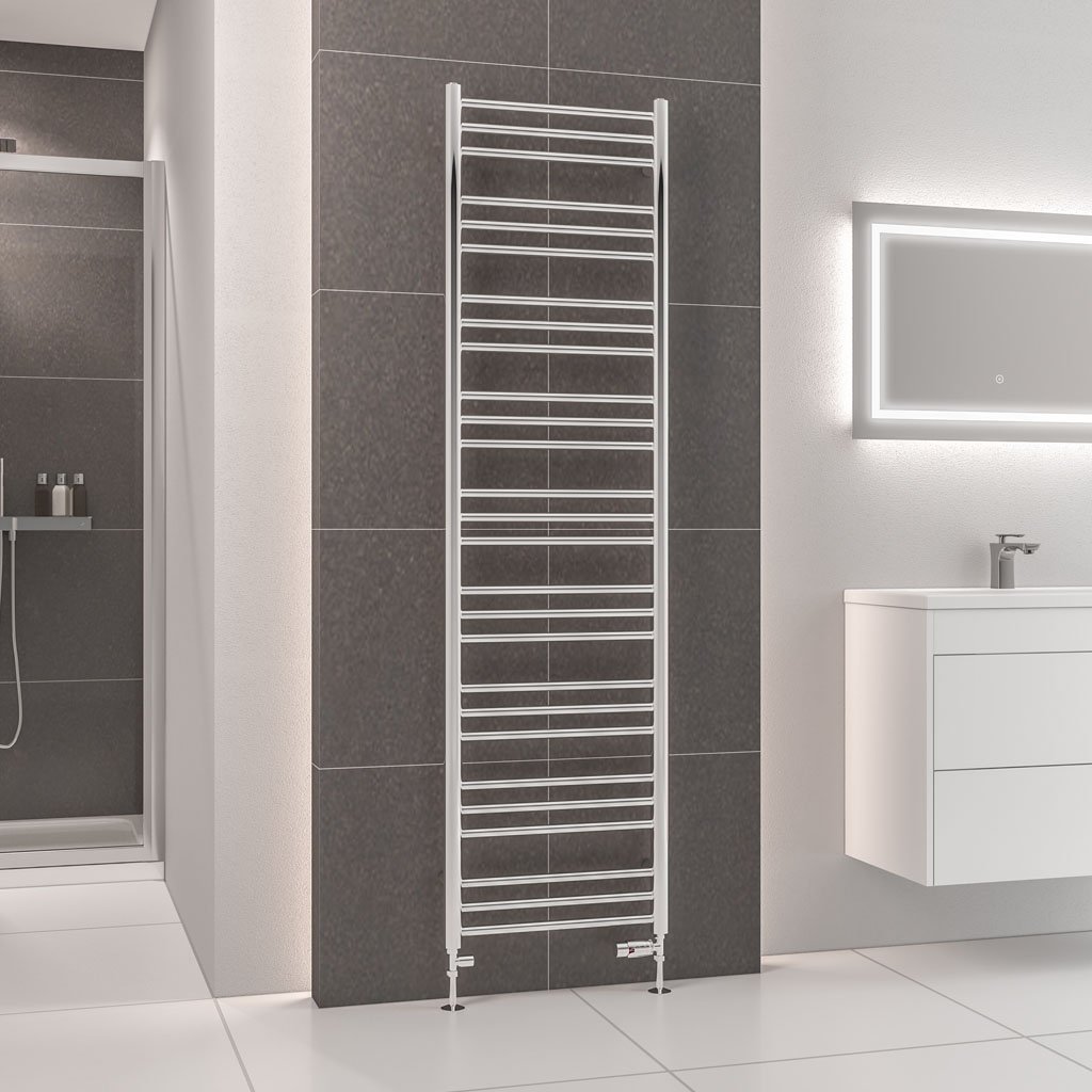 Corinium Round 1800 x 500 Towel Rail Chrome