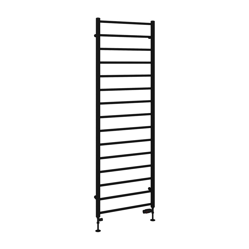 Tuscan Round 1800 x 600 Towel Rail Matt Black