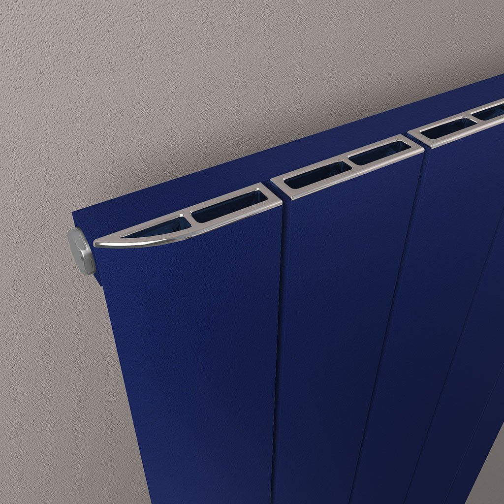 Withington 1800 x 280 Aluminium Radiator Matt Cobalt Blue