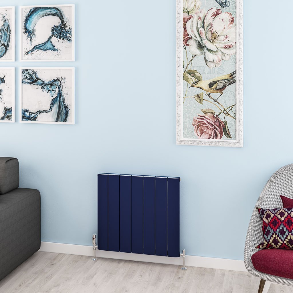 Withington 600 x 660 Aluminium Radiator Matt Cobalt Blue