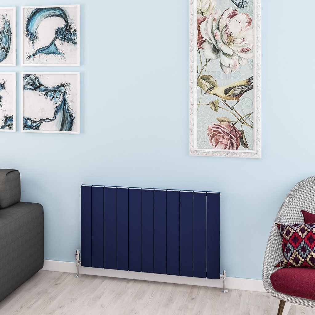 Withington 600 x 1040 Aluminium Radiator Matt Cobalt Blue