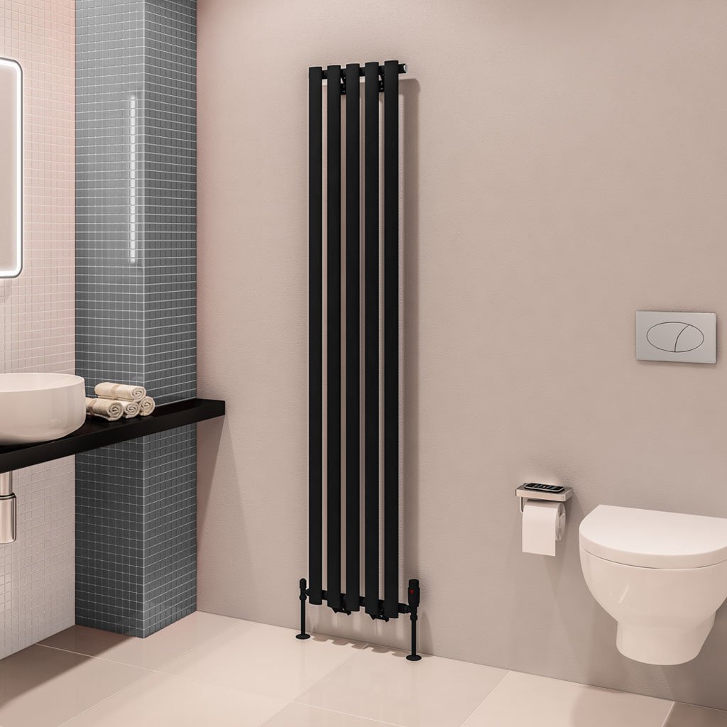 Tunstall 1800 x 350 Radiator Matt Black