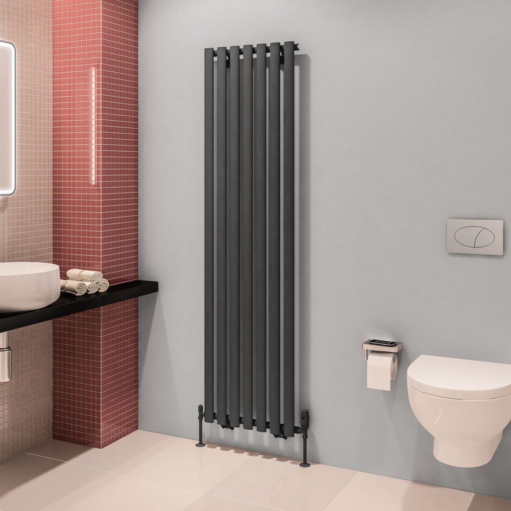 Tunstall 1800 x 490 Radiator Matt Anthracite