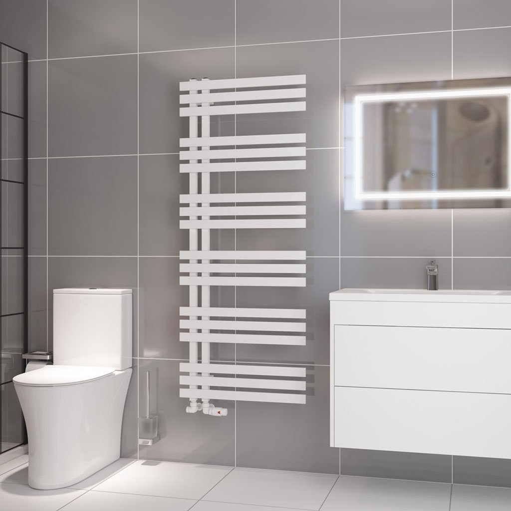 Hurley 1500 x 600 Towel Rail Matt White