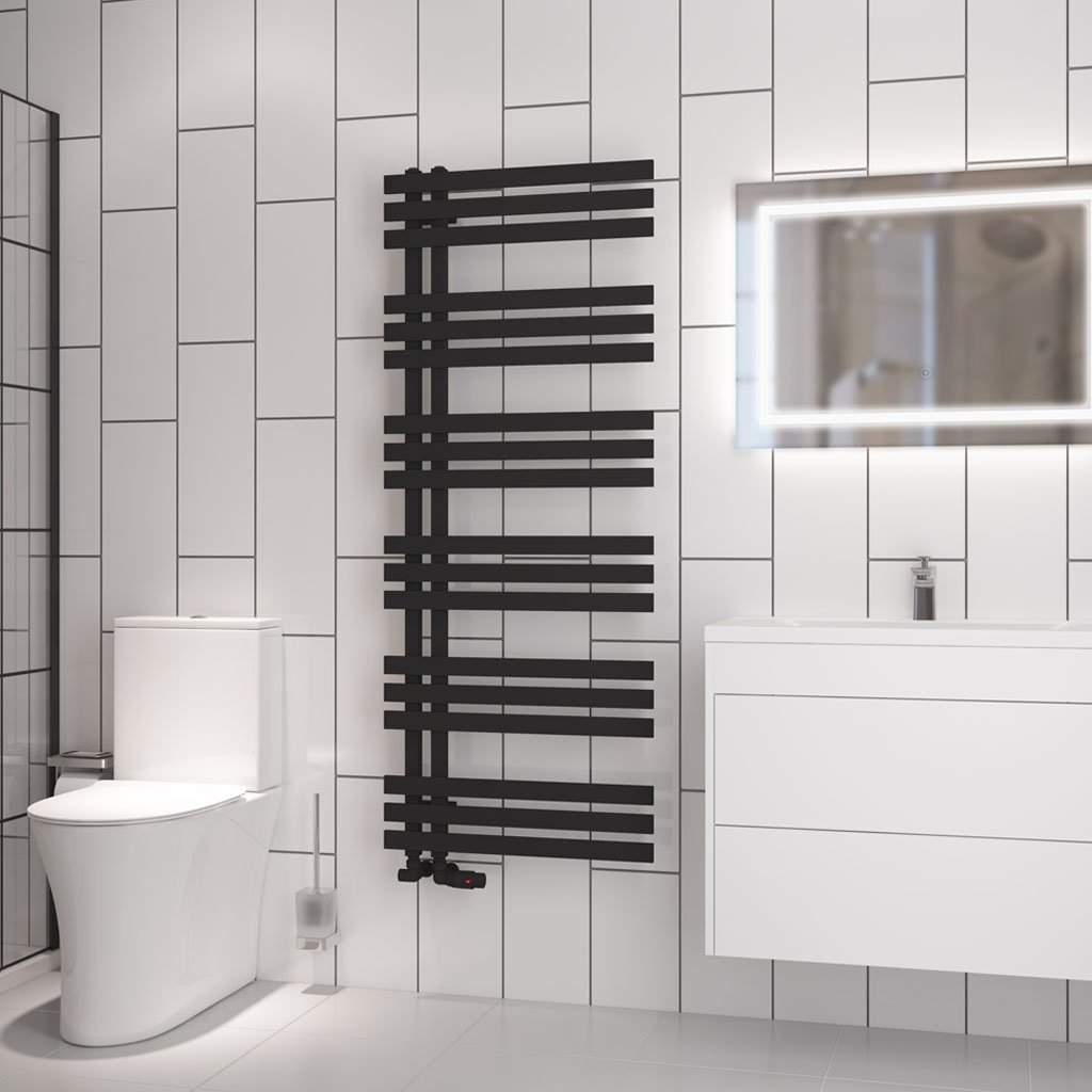 Hurley 1500 x 600 Towel Rail Matt Black