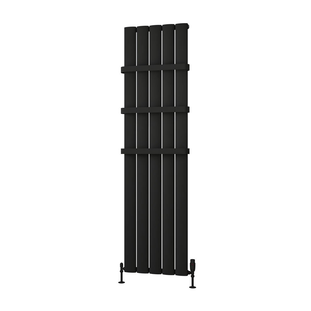 Malmesbury 1800 x 470 Aluminium Radiator Matt Black