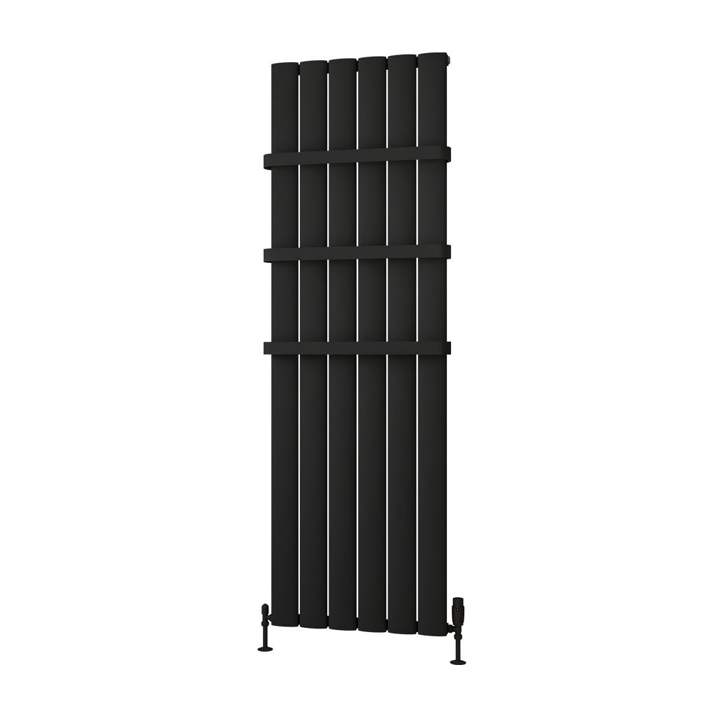 Malmesbury 1800 x 565 Aluminium Radiator Matt Black