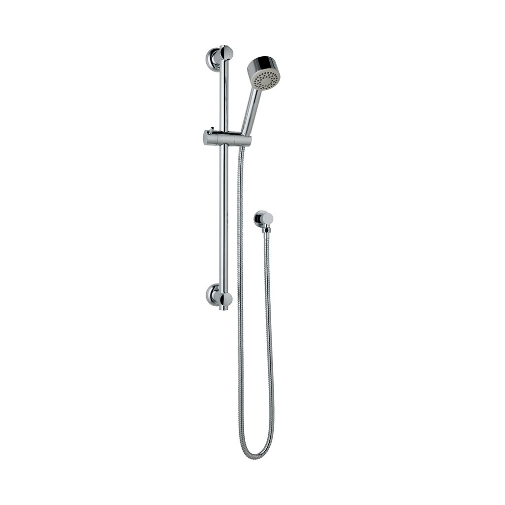 640mm Tall Adjustable Slide Rail Kit with Shower Handset & Shower Hose - Chrome