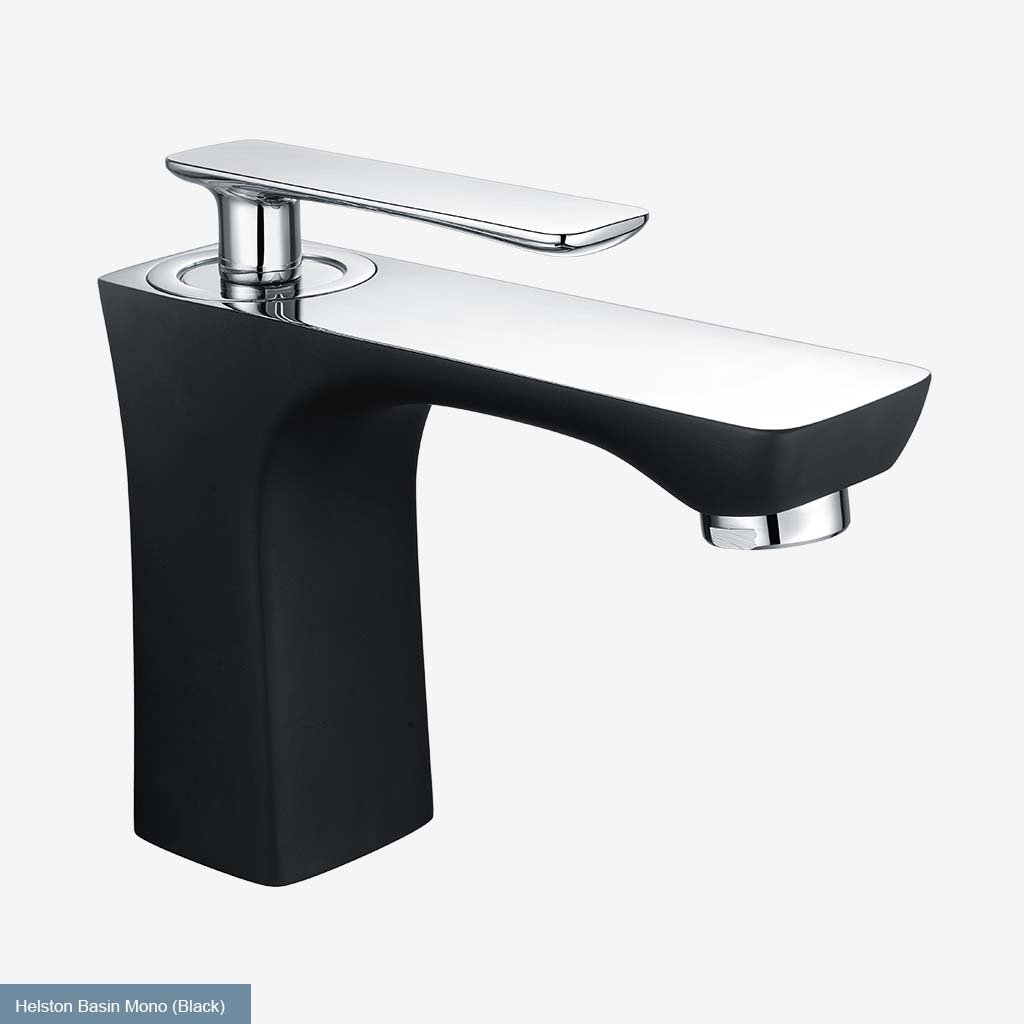 Helston Basin Mono Tap with Waste Matt Textured Black