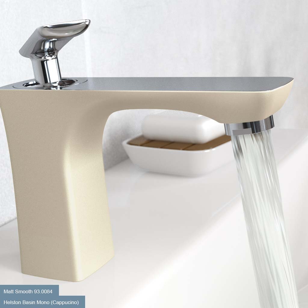 Helston Basin Mono Tap with Waste Matt Textured Cappuccino