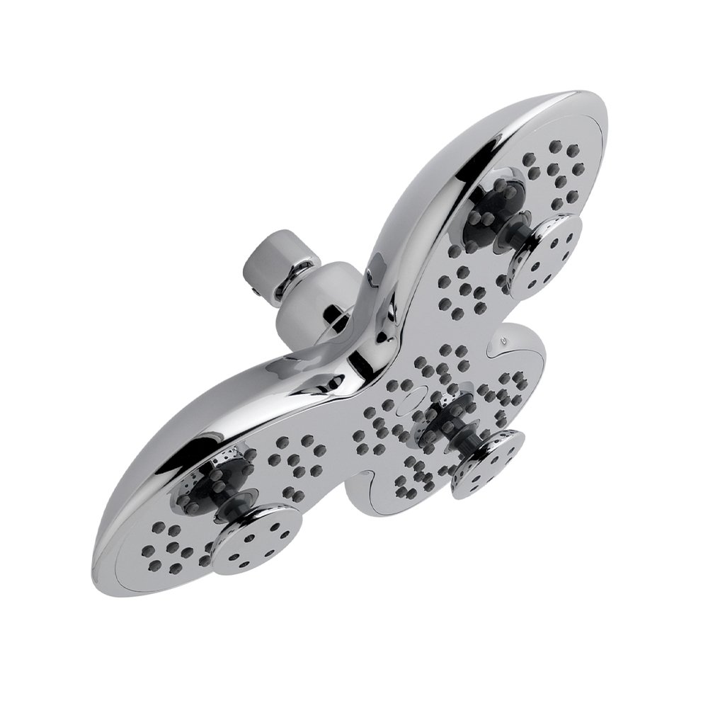 Type 45 10" Full Spray & Dot Massage Two Function Shower Head - Chrome