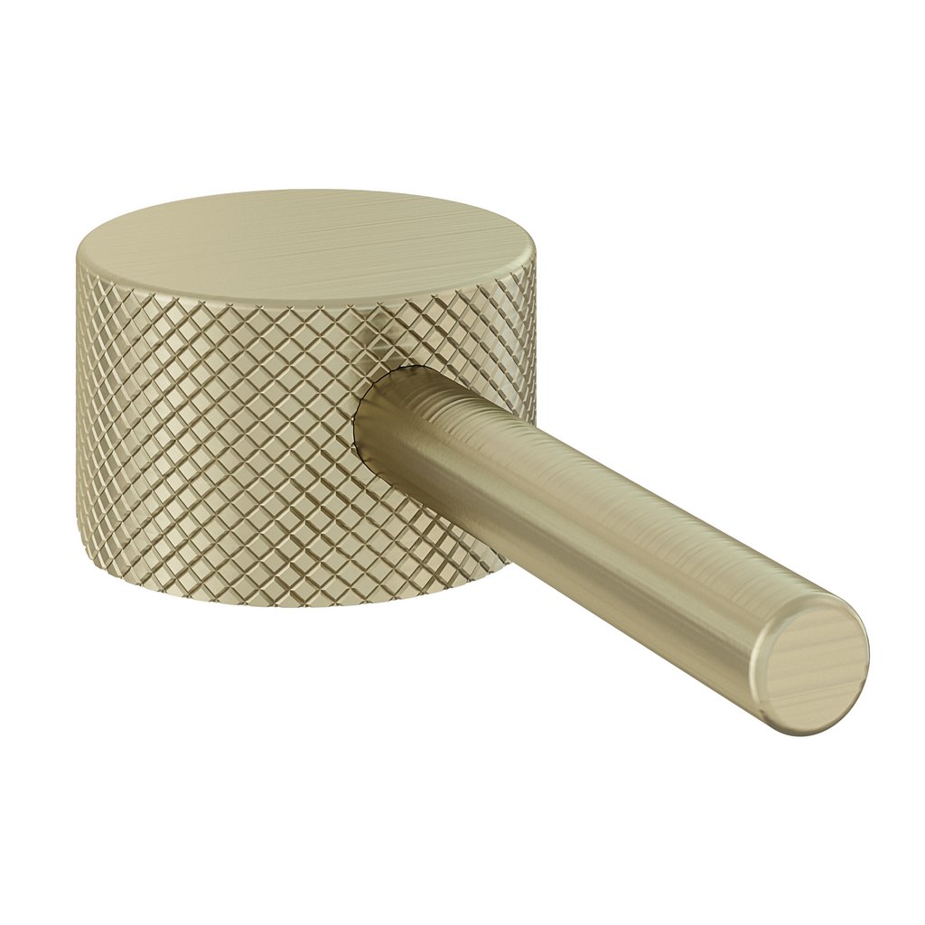 (Single) Meriden Full Knurling Tap Handle for Basin Mono and Basin Mixer Taps Brushed Brass