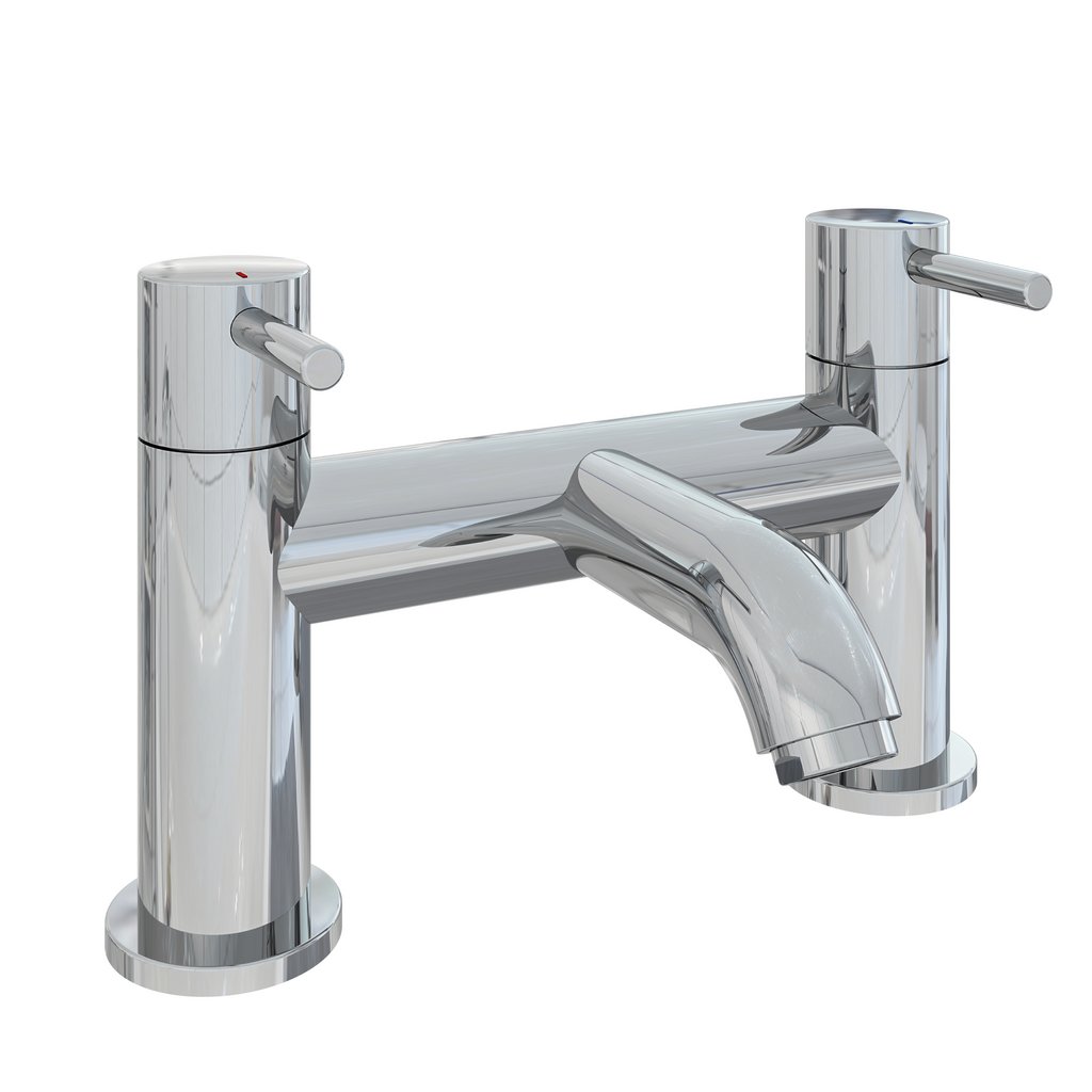 Meriden Bath Filler Tap with Curved Spout Chrome