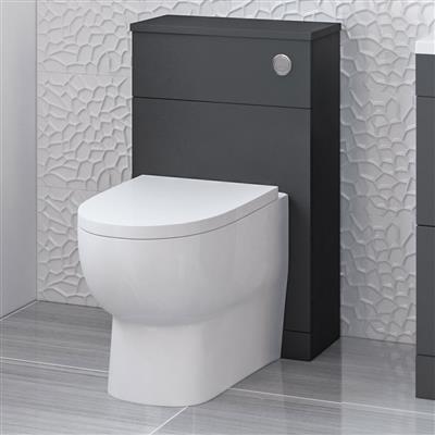 Oslo 49cm(W) x 225cm(D) WC Unit - Matt Anthracite