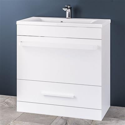 Oslo 100 unit with internal drawer High Gloss White